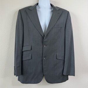 Burberry London Men’s‎ Gray Pinstripe Wool Blazer Two Button Jacket 41R USA